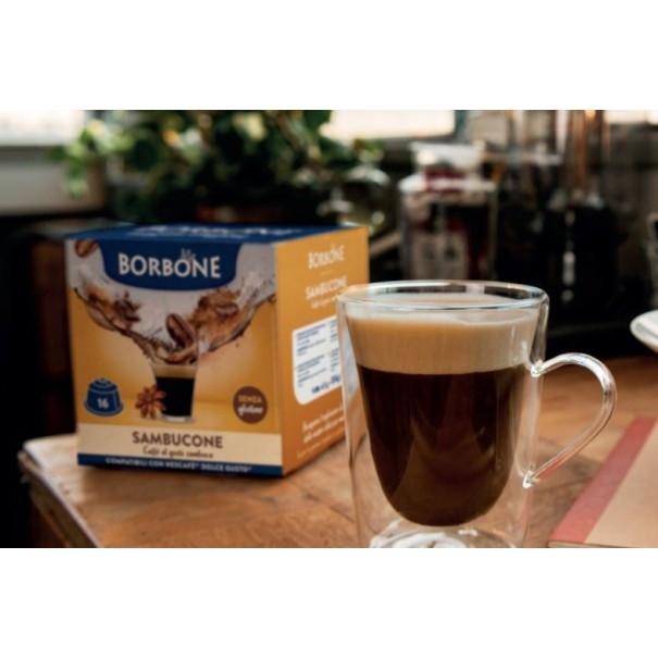 Capsule Borbone bevanda solubile al gusto sambuca