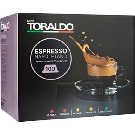 Capsule ToraldoCompatibili A Modo Mio Miscela Dek -Decaffeinato di Qualità