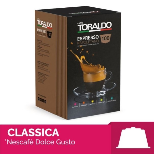 Caffè Toraldo Capsule Compatibili Dolce Gusto Nescafè Miscela Classica