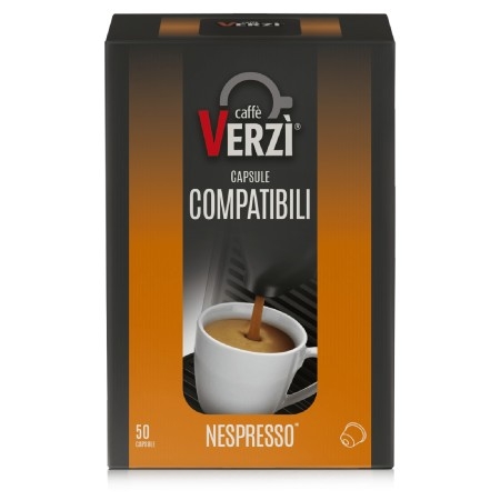 Caffè Verzì Aroma Forte – 50 Capsule Compatibili Nespresso | Caffettiere Ambulante