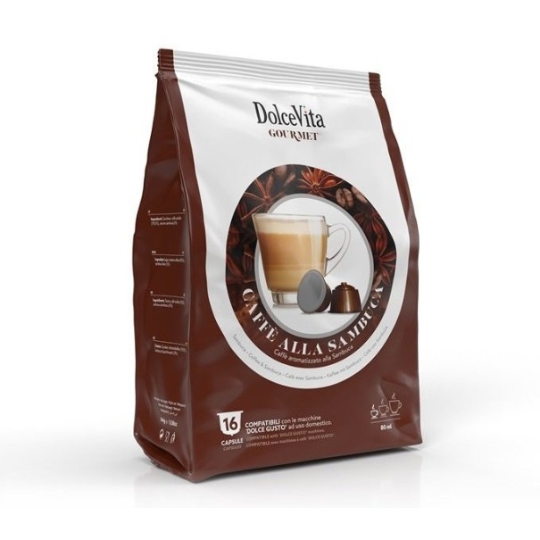 16 Capsule Dolce Vita Sambuca Compatibili Nescafè Dolce gusto