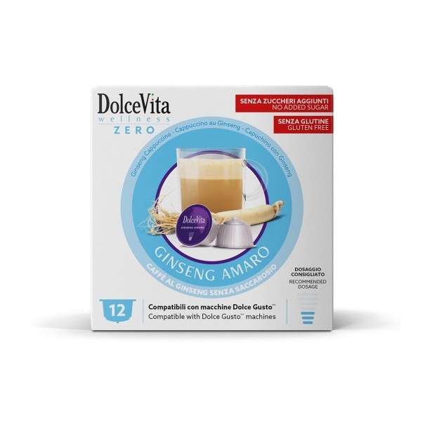 12 Capsule Dolce Vita Ginseng Amaro Compatibile Dolce Gusto Nescafè