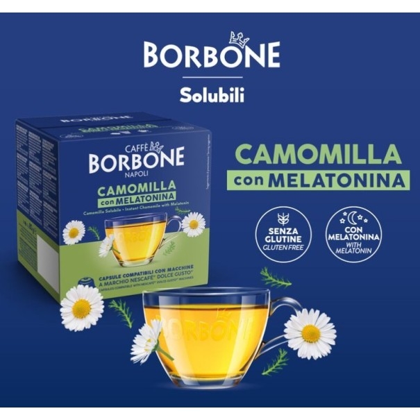 Capsule Borbone tisana camomilla e melatonina