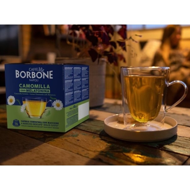 Capsule Borbone tisana camomilla e melatonina
