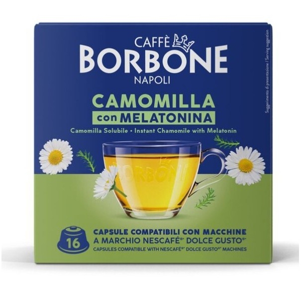Capsule Borbone tisana camomilla e melatonina