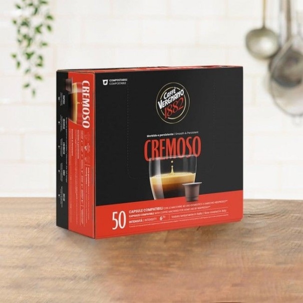 Caffè Vergnano Èspresso1882 Cremoso | 50 Capsule Compatibili Nespresso
