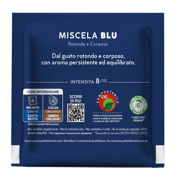 Caffè Borbone Miscela Blu Cialde ESE 44mm | Gusto Equilibrato e Corposo