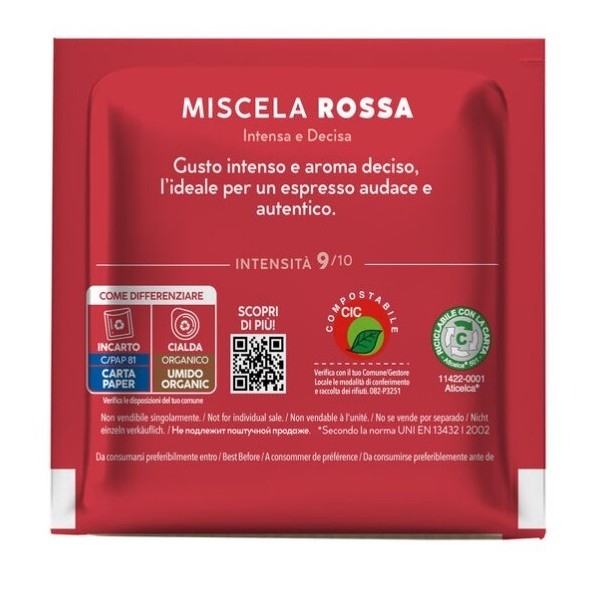 Caffè Borbone Miscela Rossa Cialde ESE 44mm | Gusto Forte e Deciso