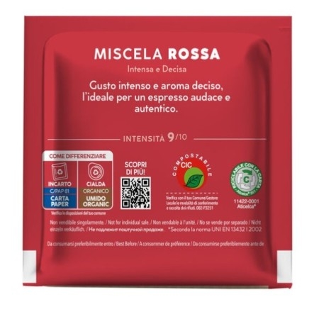 Caffè Borbone Miscela Rossa Cialde ESE 44mm | Gusto Forte e Deciso