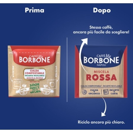Caffè Borbone Miscela Rossa Cialde ESE 44mm | Gusto Forte e Deciso