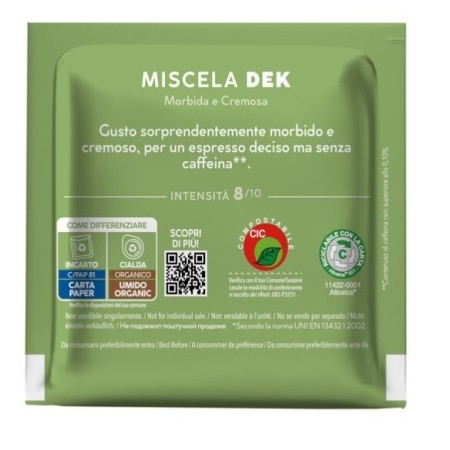 Caffè Borbone Miscela Dek Cialde ESE 44mm | Decaffeinato Cremoso