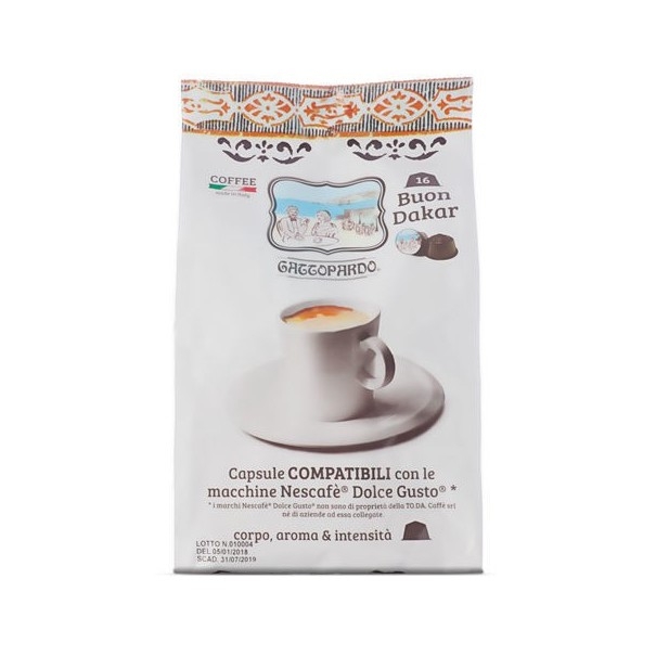 128 capsule compatibili Dolce Gusto ToDa Caffè Miscela Dakar