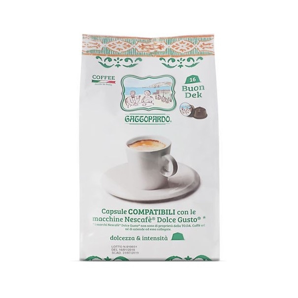 128 capsule compatibili Dolce Gusto ToDa Caffè Miscela Dek