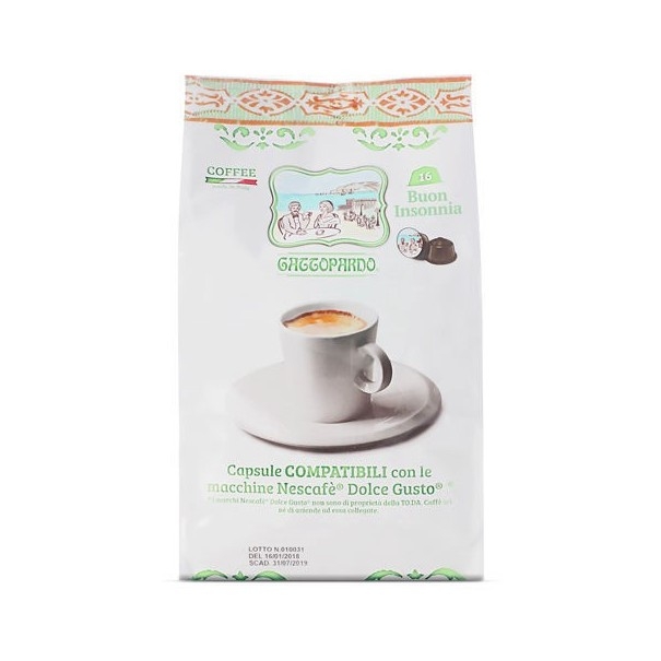 128 capsule compatibili Dolce Gusto ToDa Caffè Miscela Insonnia