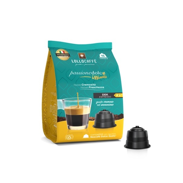 Caffè in capsule compatibili Dolce Gusto Lollo Caffè Miscela Dek