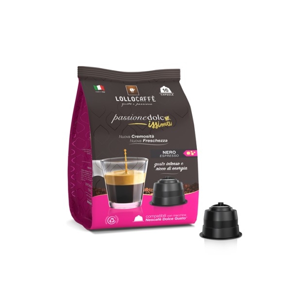 Caffè in capsule compatibili Dolce Gusto Lollo Caffè Miscela Nera