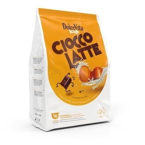 Dolce Vita Cioccolatte Preparato solubile al gusto di cioccolato al latte.