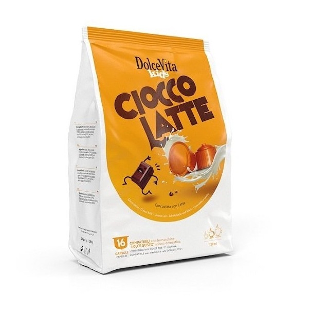Dolce Vita Cioccolatte Preparato solubile al gusto di cioccolato al latte.