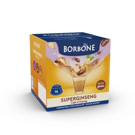 16 Capsule Caffè Borbone Ginseng Amaro Compatibile Dolce Gusto Nescafè